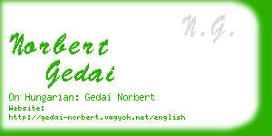 norbert gedai business card